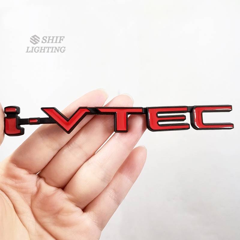 1pc Stiker Emblem / Badge Logo I-Vtec Ivtec Bahan Metal Untuk Mobil Honda