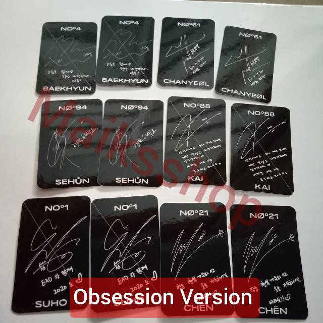 Exo Obsession Photocard Kpop