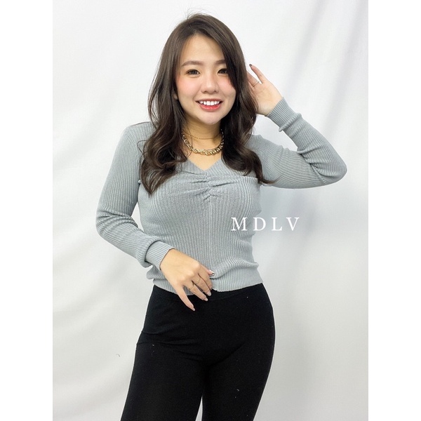 MDLV ~ BAJU RAJUT MANDY PJ // ATASAN RAJUT LENGAN PANJANG // FASHION WANITA