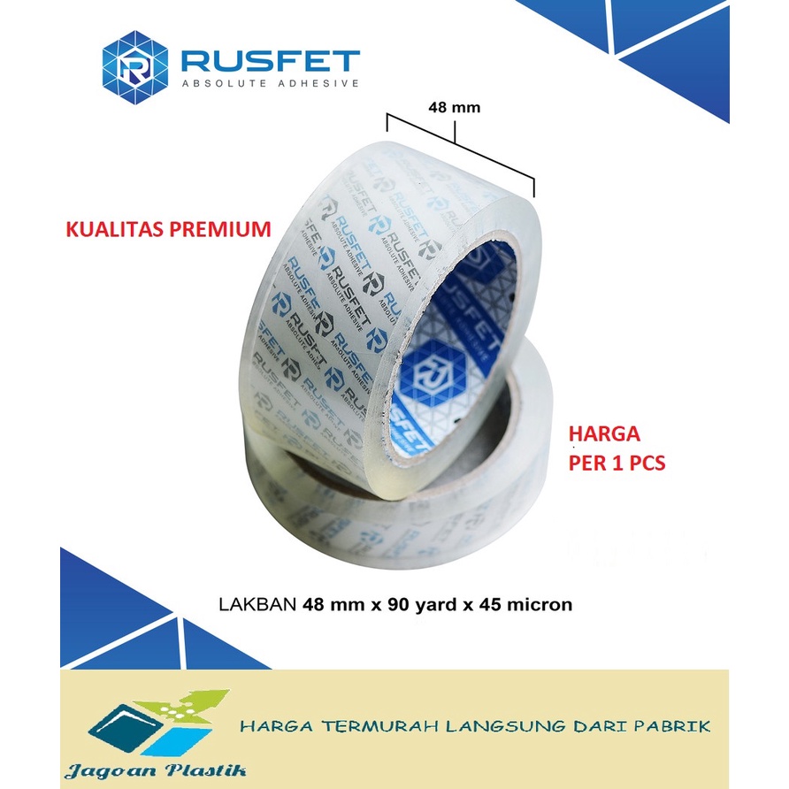 LAKBAN SUPER KUAT BENING PREMIUM RUSFET 48 MM X 90 Y SETARA DAIMARU