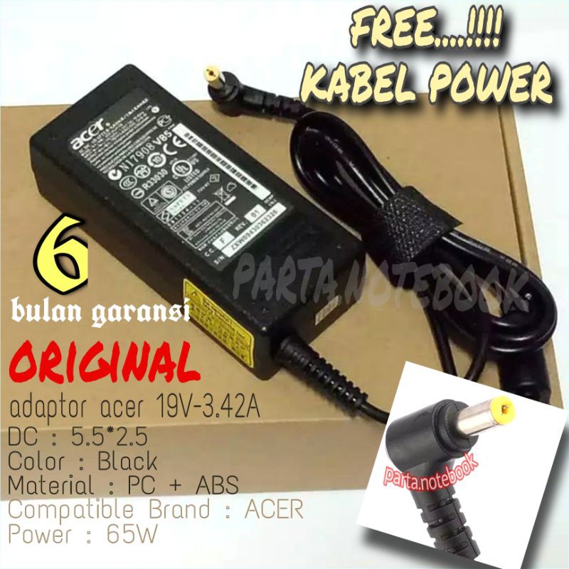 Charger Acer E1 E5 E1-410, E1-420, E1-422, E1-430 ORI E1 adaptor cas ces casan