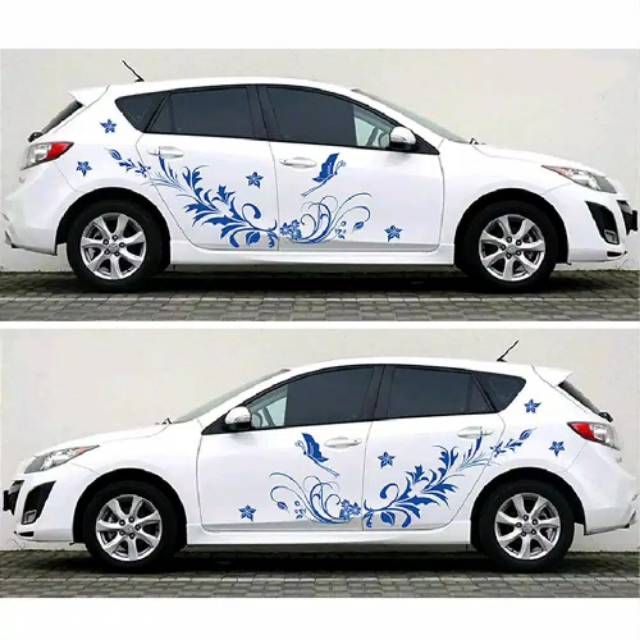 Stiker mobil motif batik stiker mobil calya alya Avanza Xenia Brio Livina