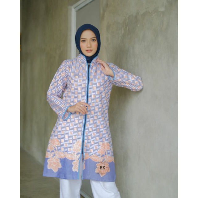 TUNIK BATIK MODERN SOFTCOLOR LIST||ATASAN WANITA||M-L-XL-XXL-3L