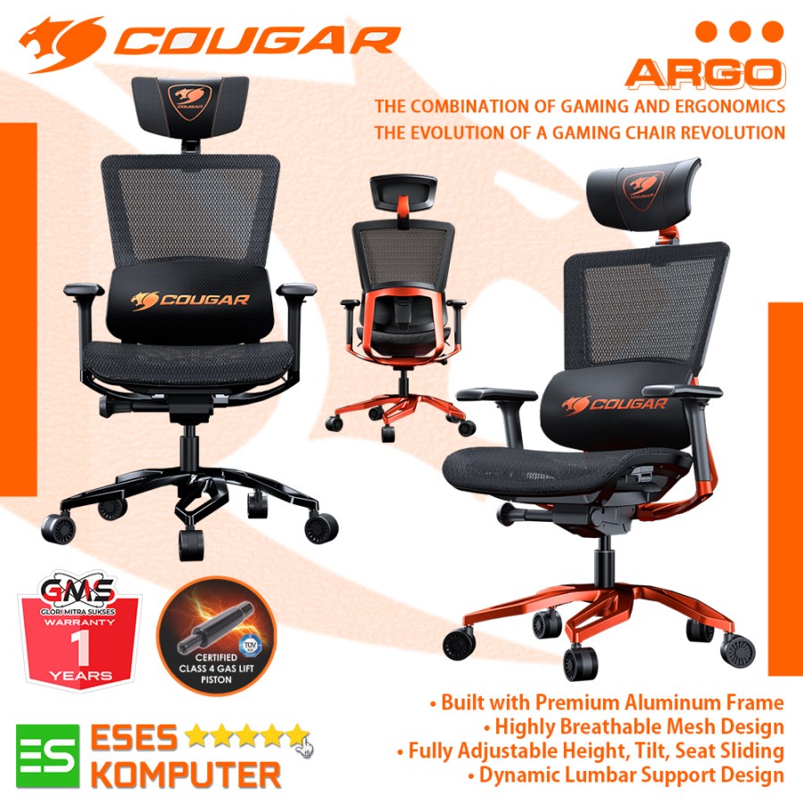 COUGAR ARGO Ergonomics Gaming Chair | Full Mesh Design | Kursi Gaming