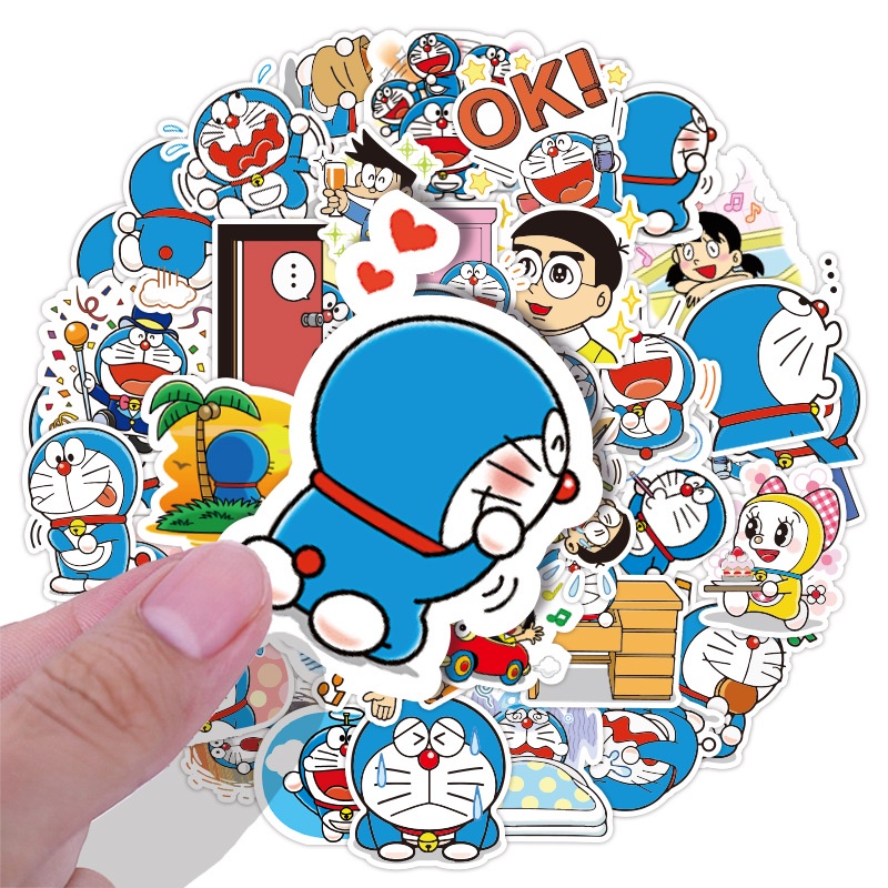 Pokonyan stiker DORAEMON air Cangkir anak-anak jurnal bahan lucu kartun ponsel case PVC Tangan Buku