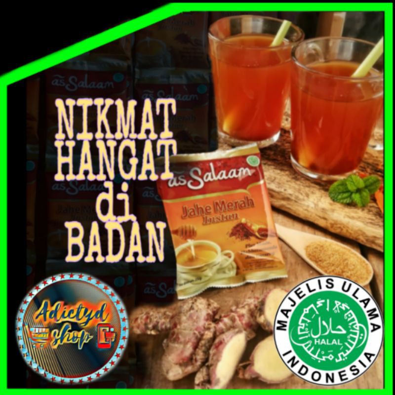 

jahe merah plus gingseng assalam- jahe merah habbatusauda-minuman hangat-10 sachet