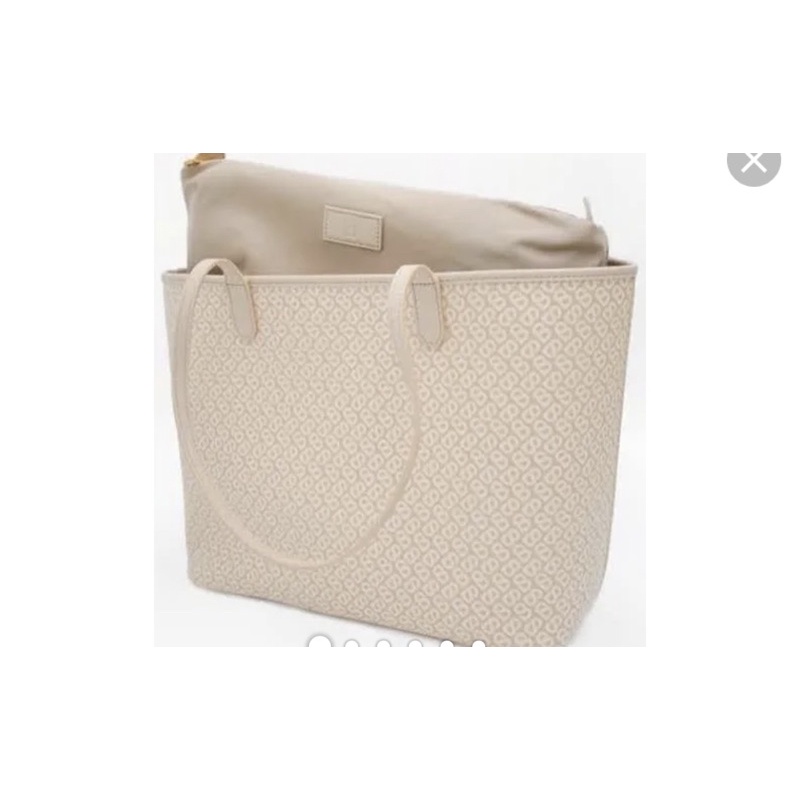 buttonscarves izzy canvas totebag beige