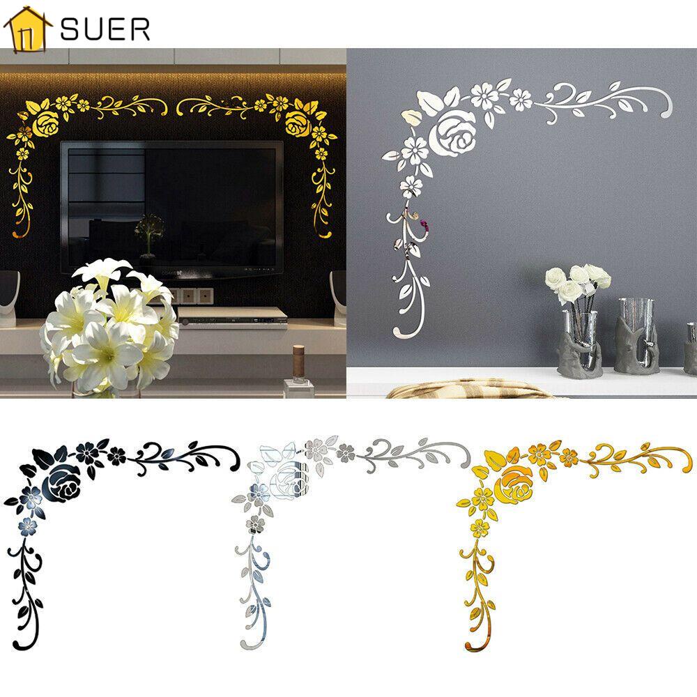 3D Multi-color Flowers Wallpaper Mural Peel and Stick Wallpaper Removable Wall Prints Stickers FC