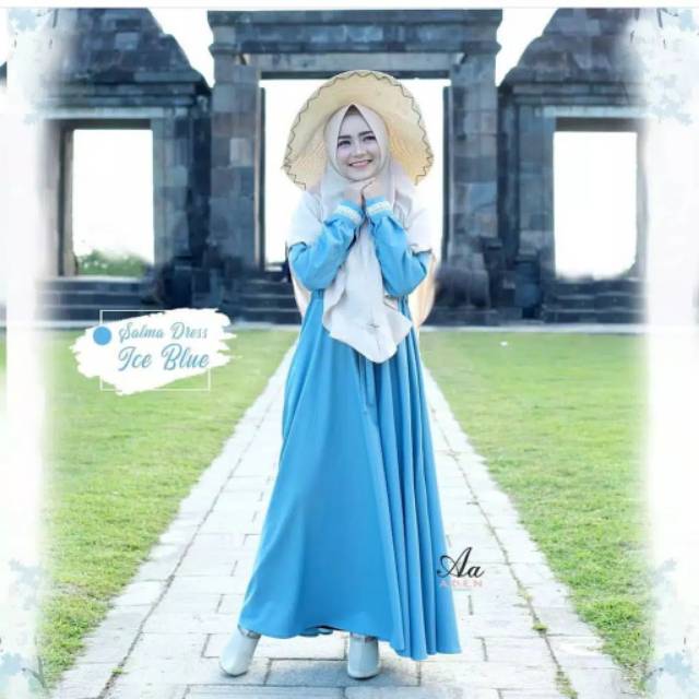 Salma dress baju gamis fashion muslim pakaian wanita