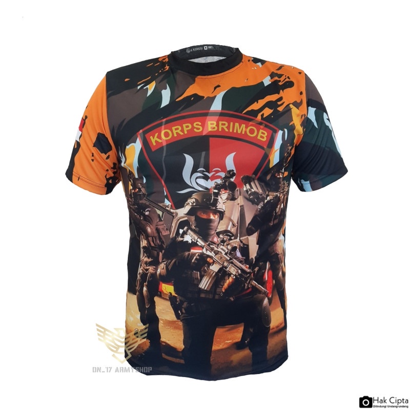 Kaos Dry Fit BRIMOB / Kaos Jersey KORPS BRIMOB Full Print - Premium I1