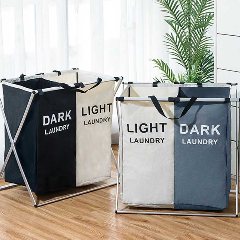 TC-DA1 X Shape Keranjang Penyimpanan Pakaian Kotor Three Grid Laundry - NE430