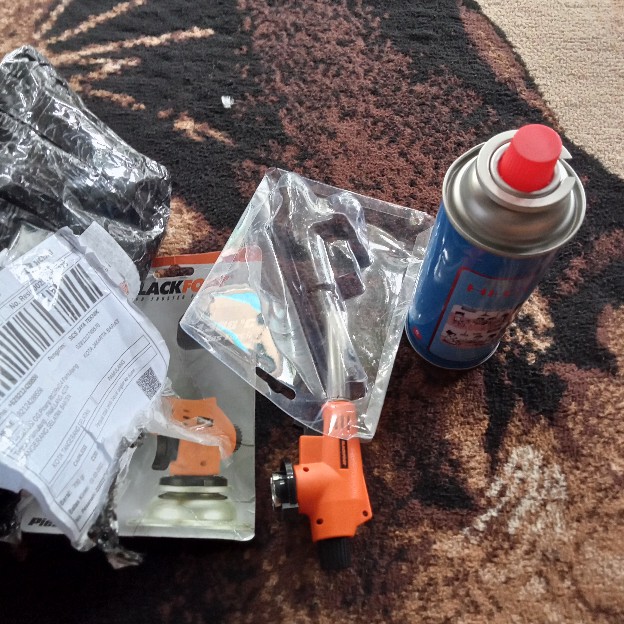 Paket Gas Torch Multi Purpose Blackfoot Dengan Tabung Gas Hi Cook Portable Siap Pakai Termurah