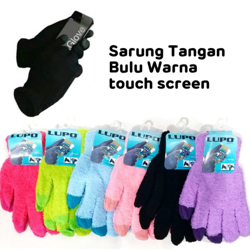 sarung tangan bulu touch screen warna sarung tangan wanita bulu lembut dewasa