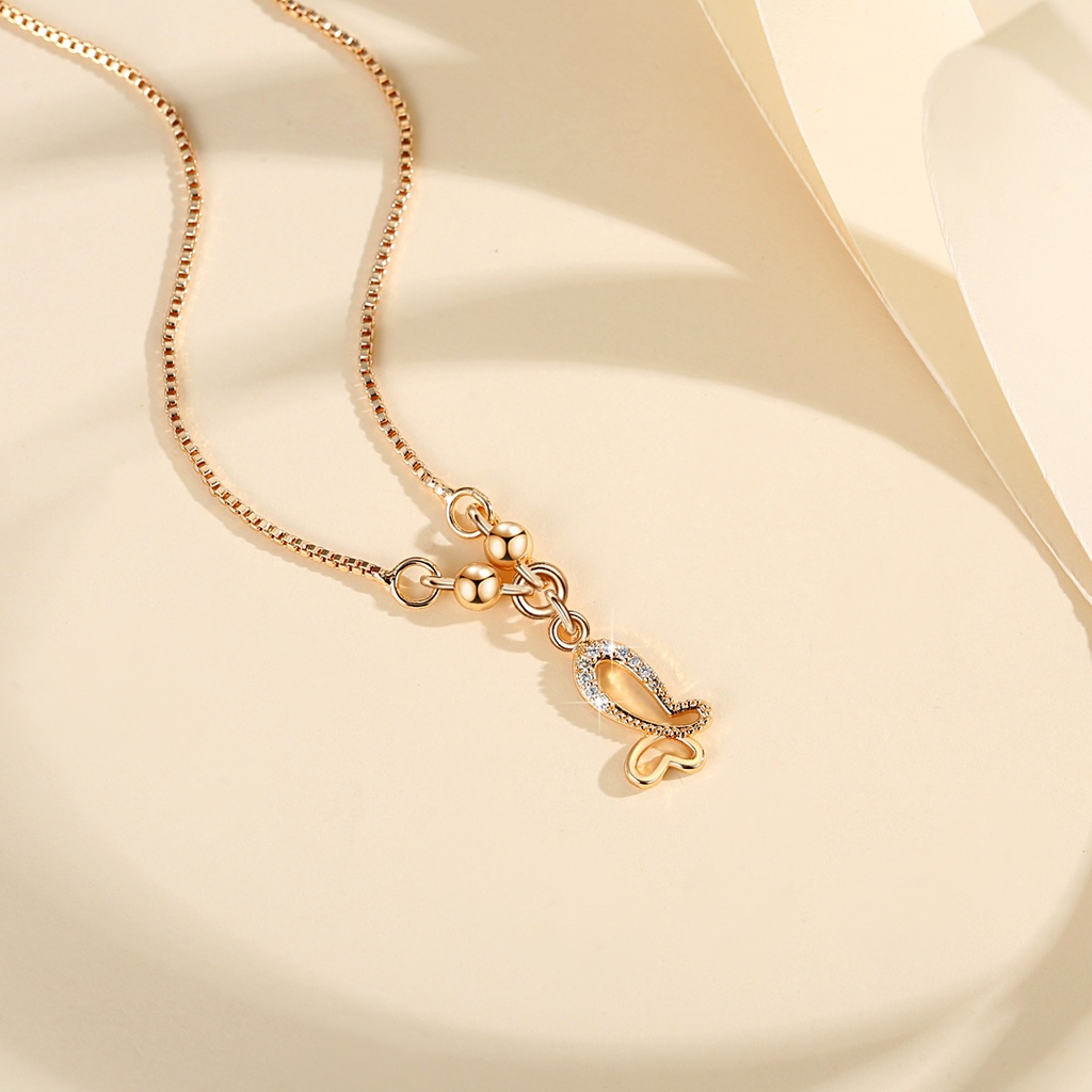 Y602 [COD✔] Kalung Kupu-Kupu Elegan Kristal Kalung Korean Style Anti Karat Liontin Kupu-Kupu Aksesoris Wanita