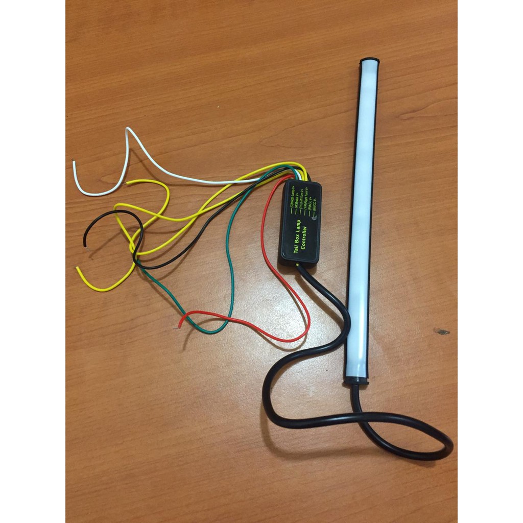 Led DRL Flexible 22Cm Running Lampu Alis Neon Kedap-Kedip Motor Mobil