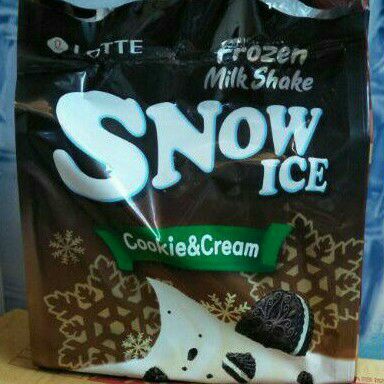 

lotte snow ice cookies and cream ( 170 ml x 5 pcs )