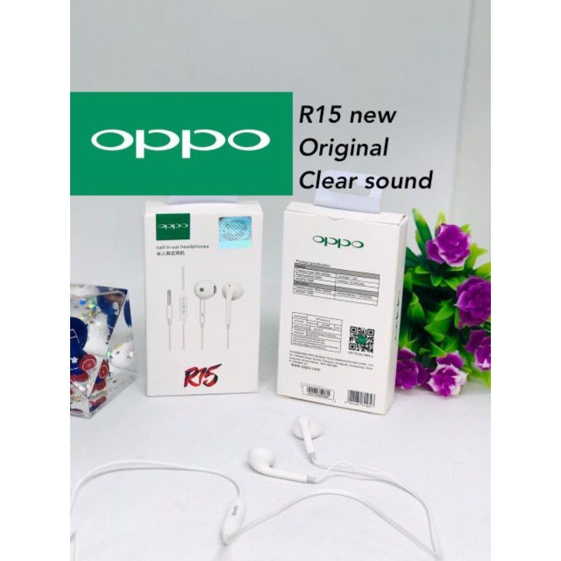 HEADSET HANDSFREE OPPO EARPHONE R15 HANDSFREE HEADSET OPPO EARPHONE OPPO EARPHONE R15