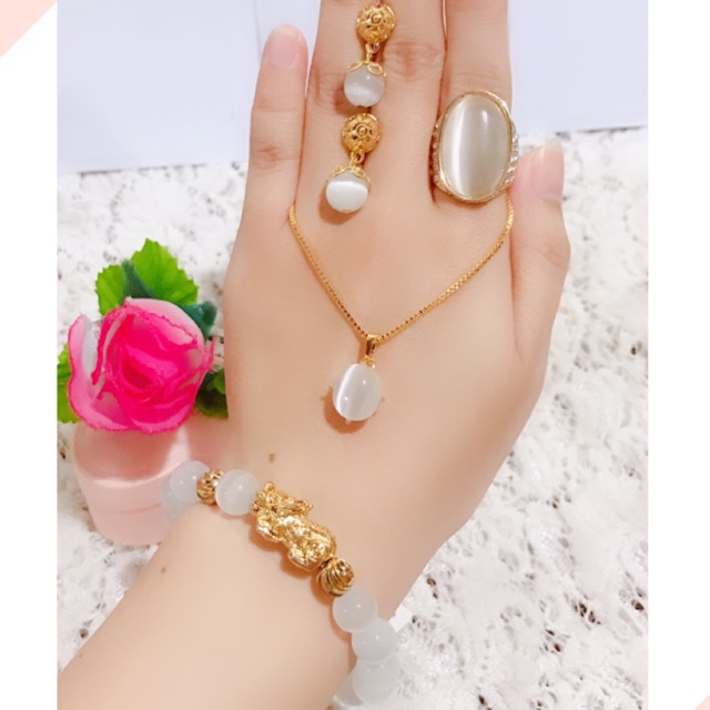 set giok gelang giok asli kalung giok permata putih 88