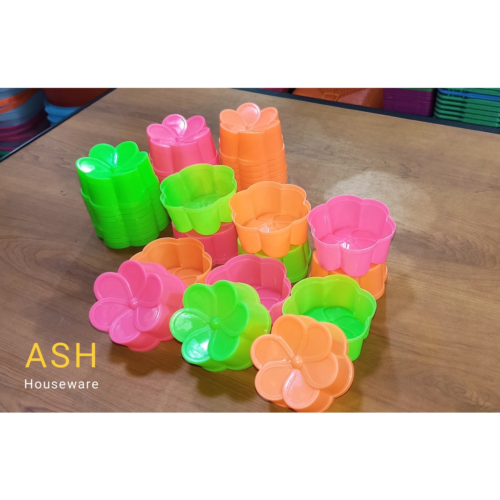 Cetakan Plastik Jasmine Besar Kue Roti Kukus Putu Ayu 12pcs