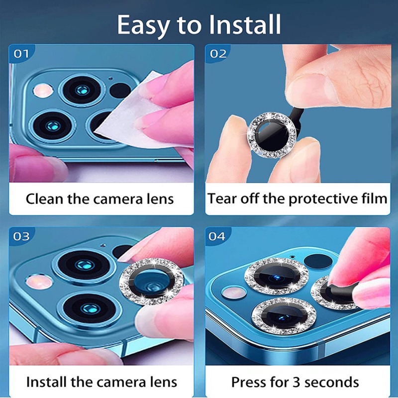 Pelindung Lensa Kamera Belakang Bahan Kaca Untuk iPhone 13 12 11 Pro Max 12 13 Mini