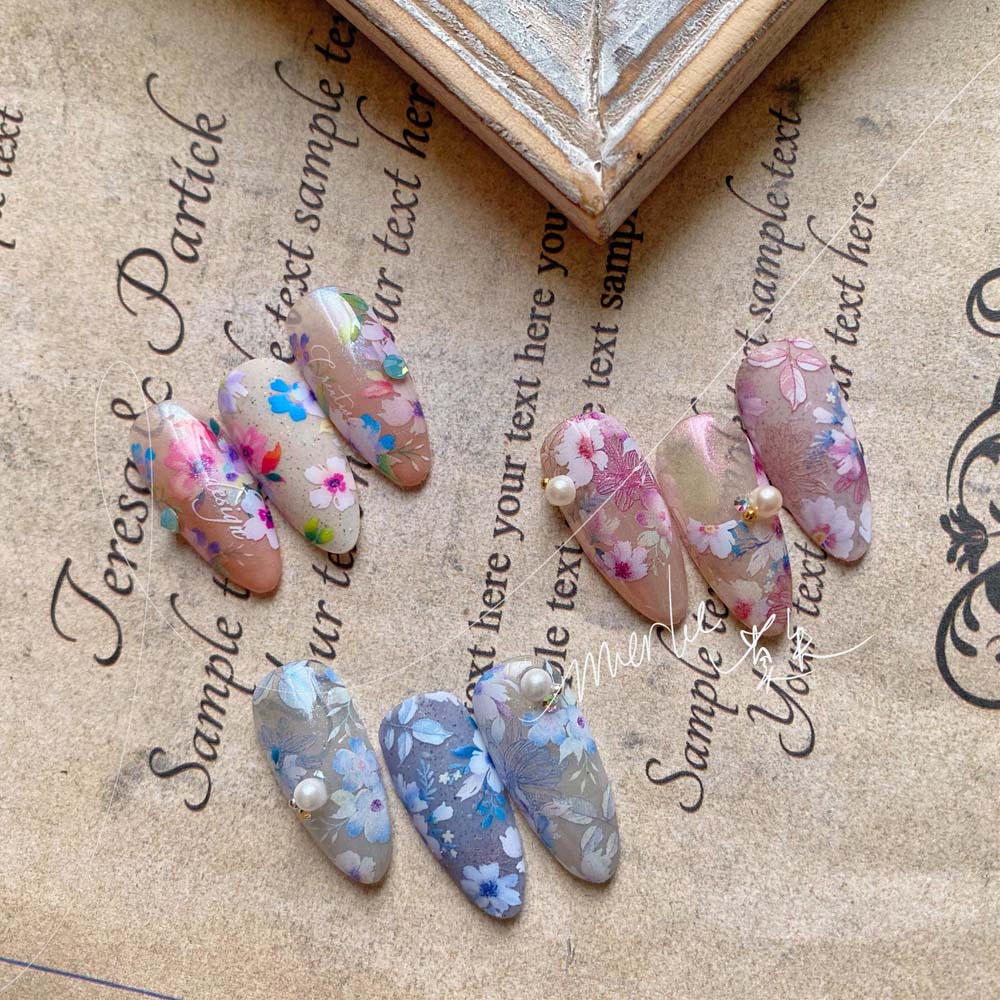 Mxbeauty Stiker Kuku 5d Diy Sangat Tipis Untuk Nail Art