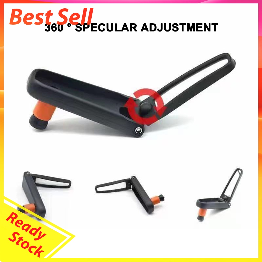 Bike Folding Grip Rearview Mirror Adjustable Fixed Gear Handlebar Reflector