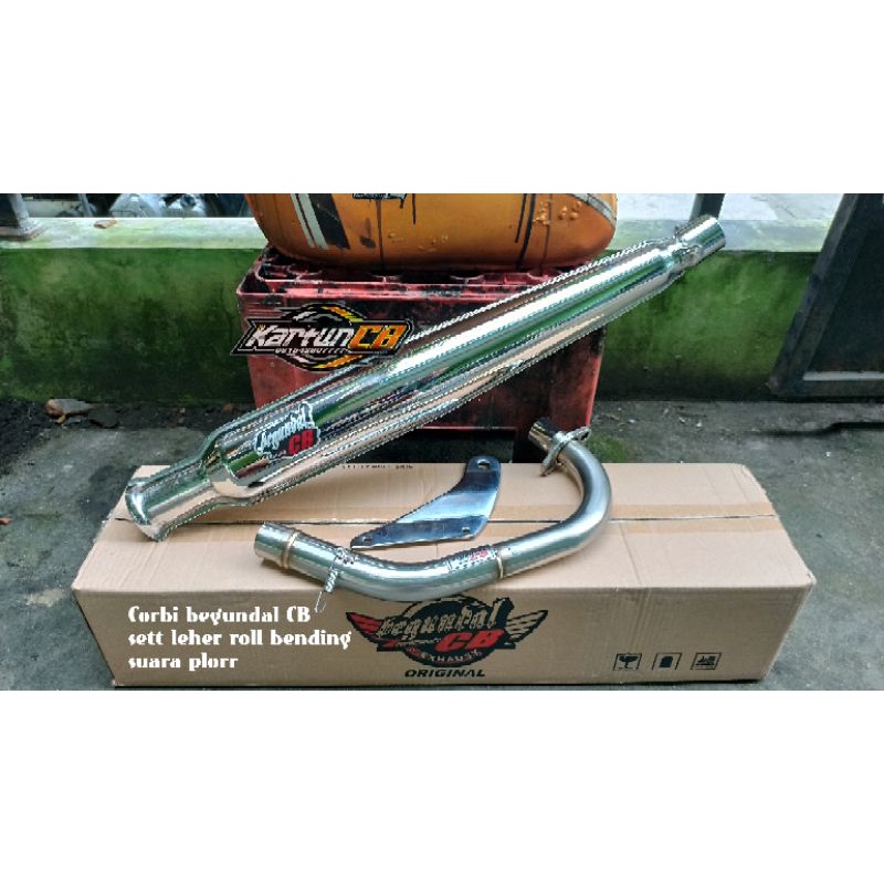 Knalpot corbi begundal CB sett leher stainless suara plorr dan bass