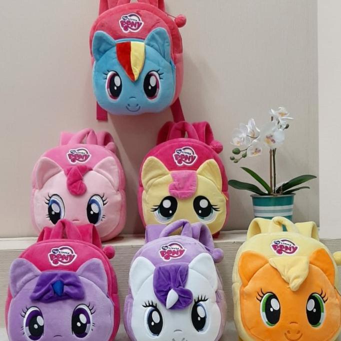 Tas ransel anak paud playgroup muka My Little Pony kuda poni