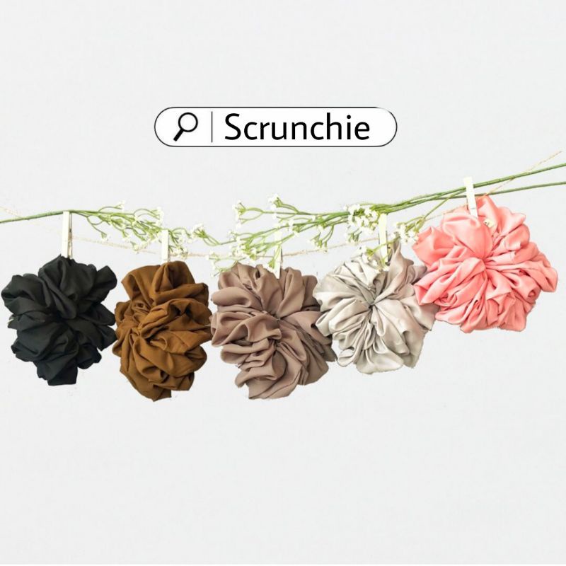 Scrunchie / ikat rambut / kuncir rambut jumbo / penambah volume hijab/termurah