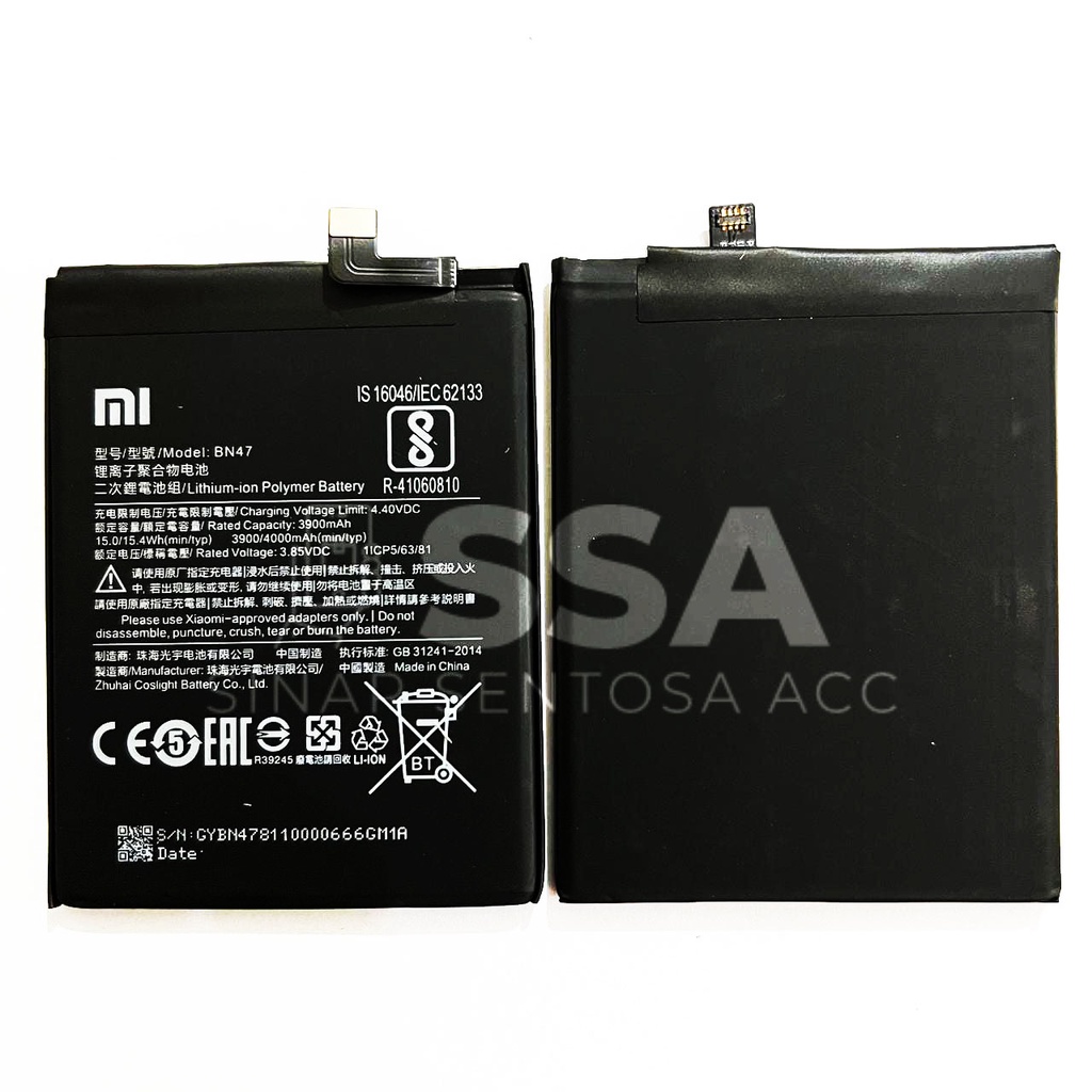 Baterai Original OEM Xiaomi Redmi 6 Pro Mi A2 Lite Mi A 2 Lite BN47 BN 47 Battery Batu Batre Batrei Batrai ORI HP Handphone