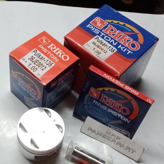 PISTON KIT SEHER SET RING BAJAJ FULSAR PULSAR 135 LS OS/SIZE 100 55 MM PEN 14 RIKO-1