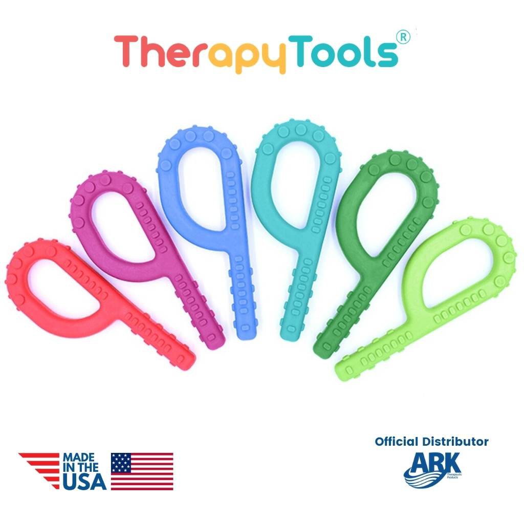 Ark Textured Grabber Original Oral Motor Chew Tool, Alat Gigit/Kunyah Anak (Teether) dengan tekstur untuk latihan wicara - Therapy Tools