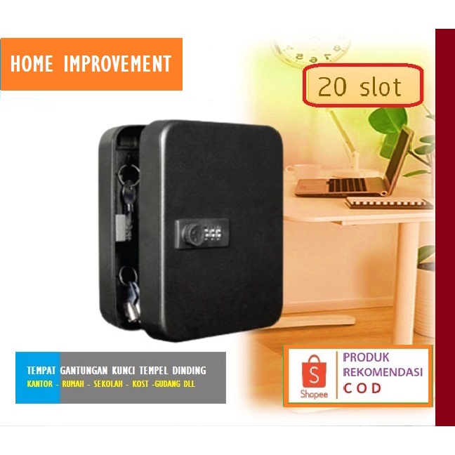 Wall Key Box Zehn tempat penyimpanan kotak kunci 20 slot kunci