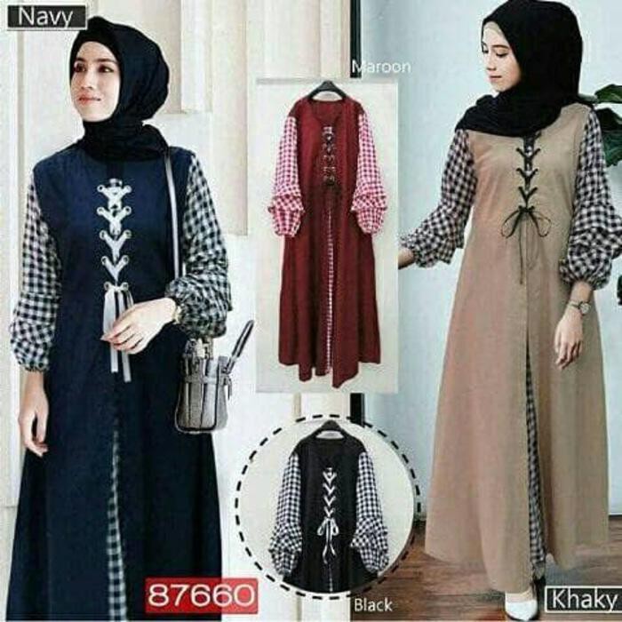 Unik Baju gamis hijab Gaya baru   Grosir pakaian wanita   Soimah Dress Limited
