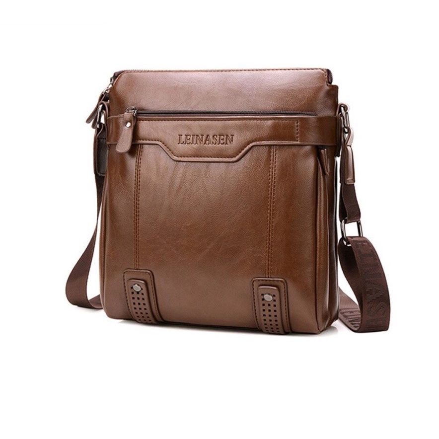 Tas Kulit PU Selempang Messenger Pria Original Import U-Go Leinasen