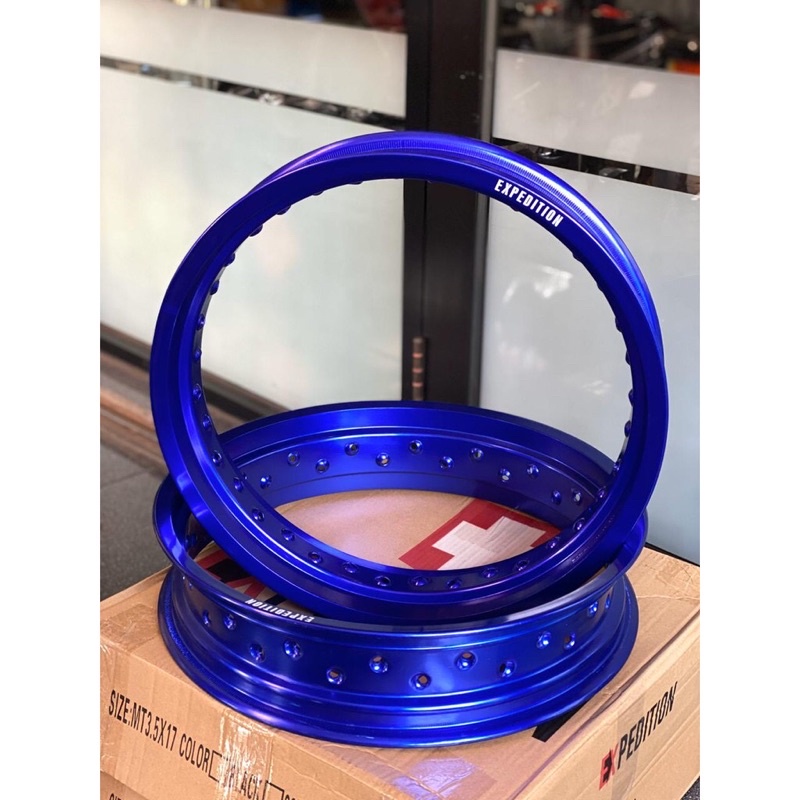 VELG EXPEDITION BIRU RING 17 LEBAR 300 350 VELG SUPERMOTO