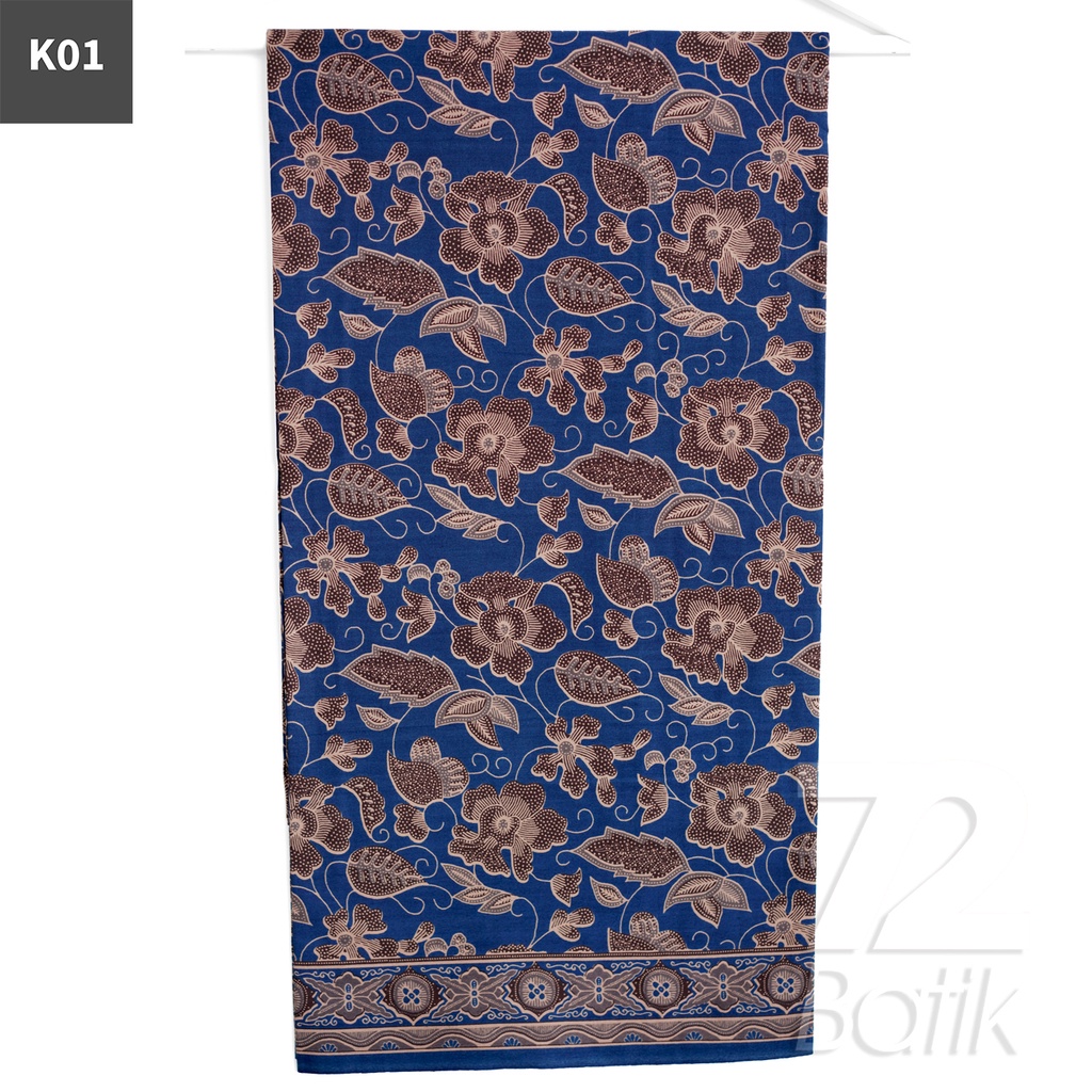 KAIN BATIK PREMIUM Bahan Katun Motif Daun Kembang Kamboja Warna Cream 722319 Cap 72 Jarik Jarit Samping Kebat Panjang Batik Katun Modern Premium Bahan Seragam Batik Pernikahan Kantor Keluarga Murah Kamen Jadi Batik Bali Lembaran