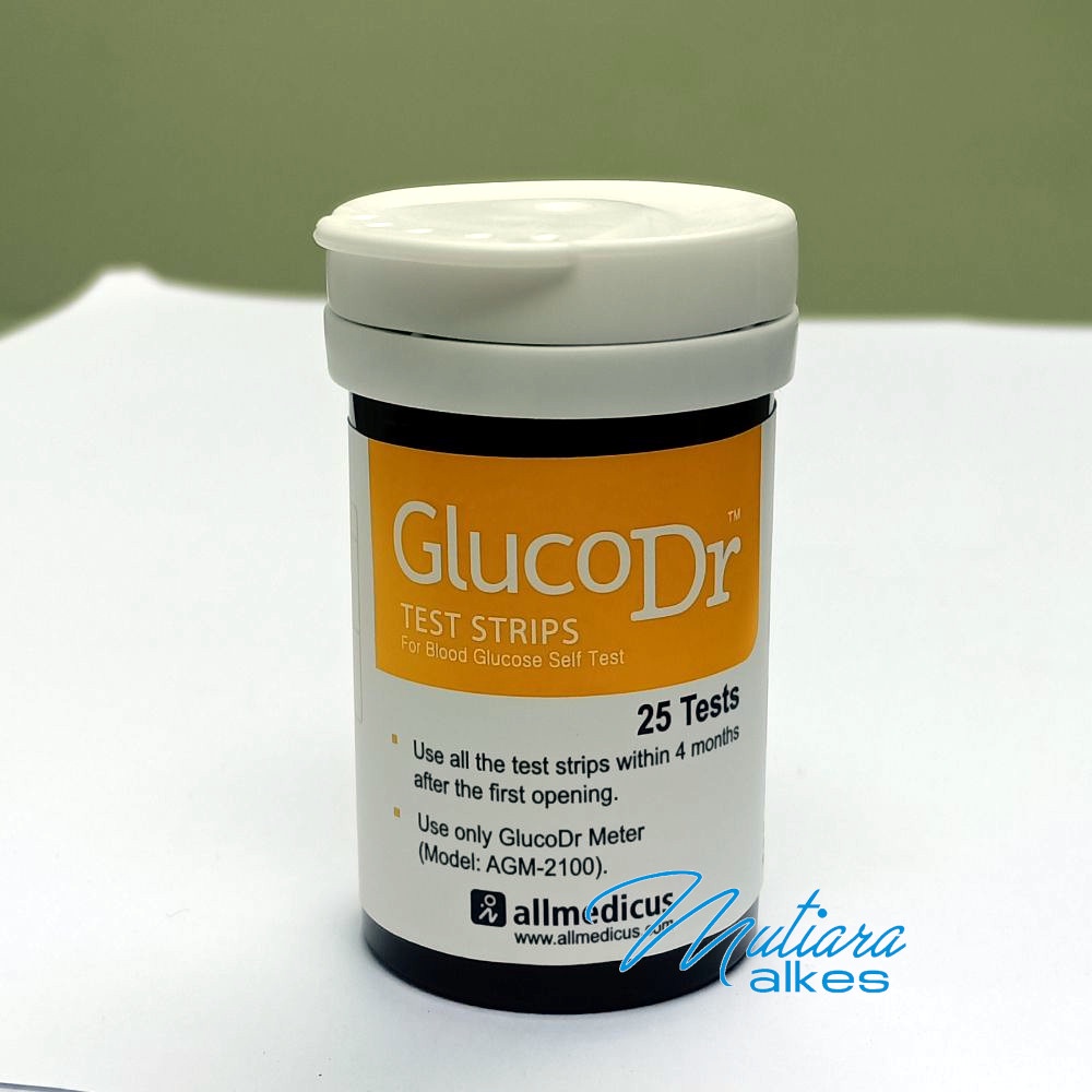 (MUTIARA ALKES) Strip GlucoDr / Gluco Dr Biosensor - Code 8