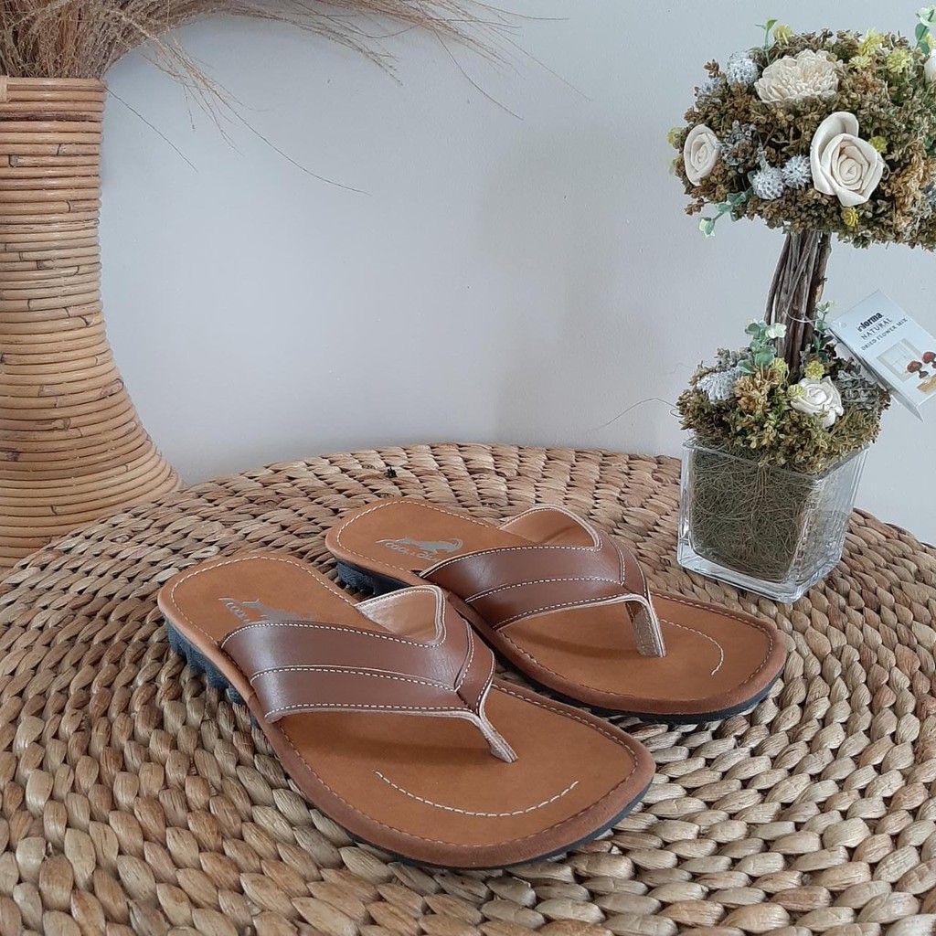 Sandal Kulit Pria Sandal Jepit Cowok Murah Sandal Casual Asli Garut