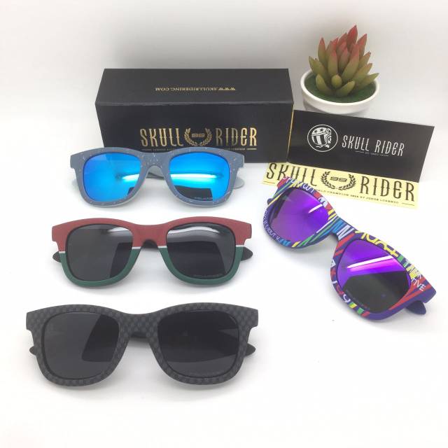 FASHION KACAMATA KEREN SKULL RIDER DAN RIDER MOTIF