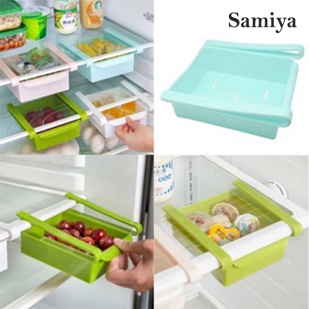 kotak box kecil laci kulkas / laci tambahan rak kulkas serbaguna / refrigerator storage box plastic