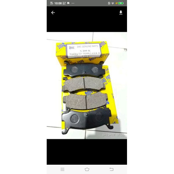 kampas rem belakang mazda 323-ford laser