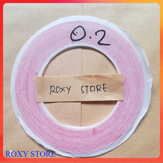 Double Tape Dobel Tip 0.2mm Merah