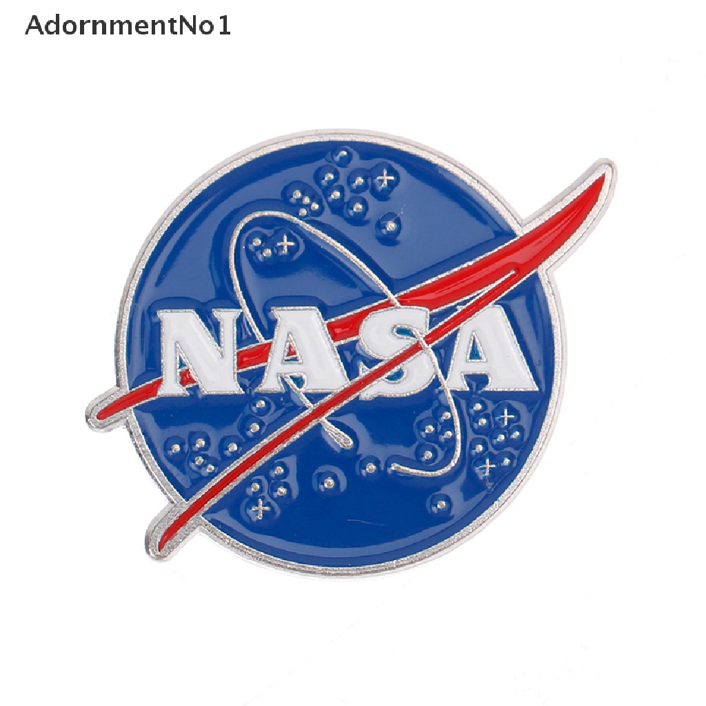 (AdornmentNo1) Bros / Pin Motif Logo NASA Astronot Bahan Alloy Untuk Aksesoris Pakaian