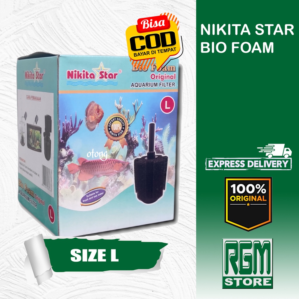 NIKITA STAR BIO FOAM LARGE BESAR Aquarium Aquascape Sponge filter