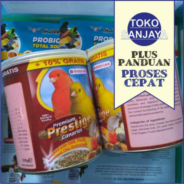 Extra 10 Prestige Kenari Pakan Burung Kenari Import Prestige