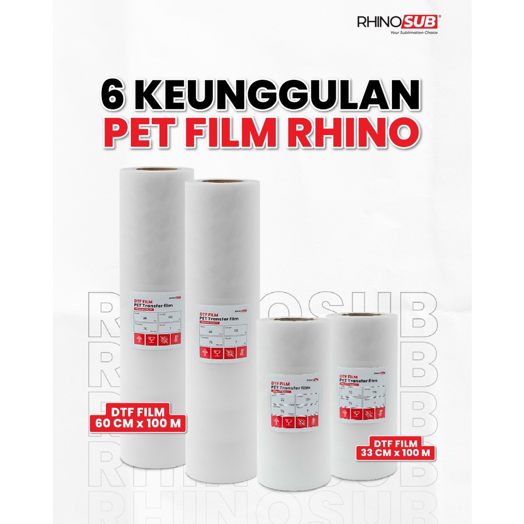 

Pet Film DTF Rhino 33CM x 100M