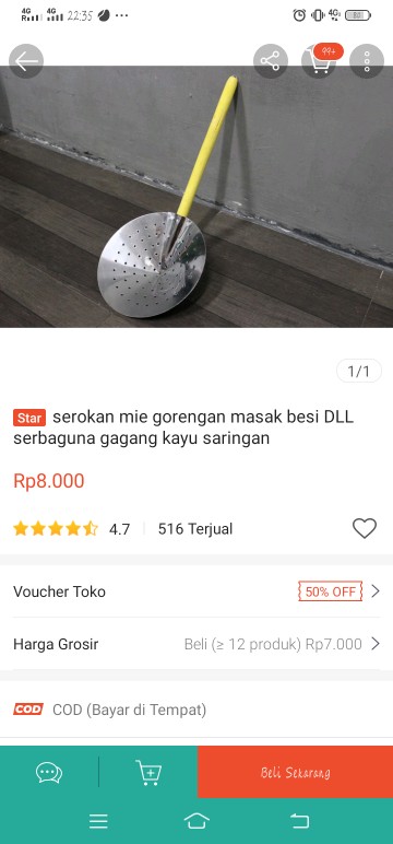 Capitan Capit Penjepit Makanan Stainless Steel Besi Ukuran Sedang