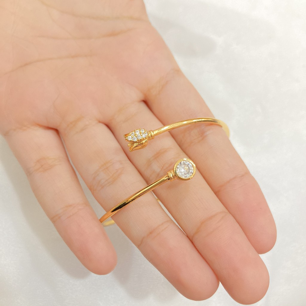 Gelang Bangle Wanita Lapis Emas Simple Model Yaxiya Jewelry Aksesoris Fashion Perhiasan