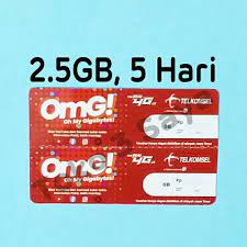 kuota telkomsel 2,5 gb 5 hari